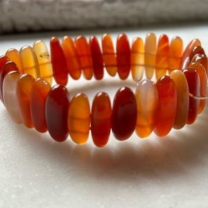 Red and Orange Agate Bracelet